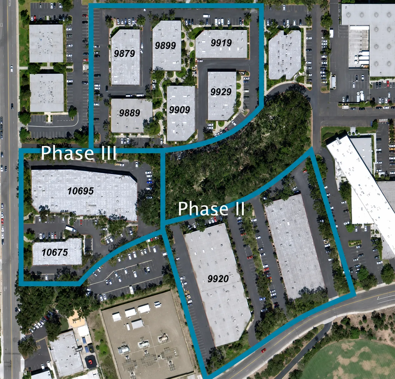 Aerial view of Scripps Mesa Business Park