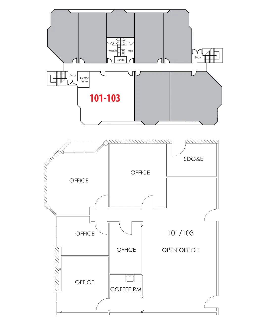 Suite 101 – 103 floor plan